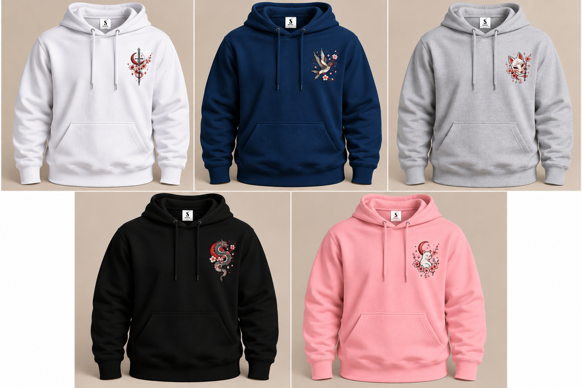 Sweat à capuche personnalisé - Petite broderie coeur