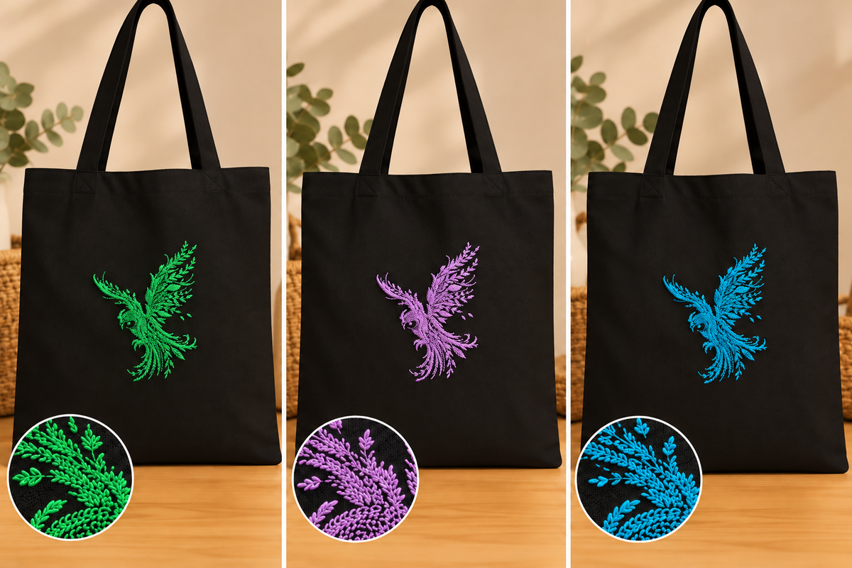 Tote bag brodé - Couleur au choix