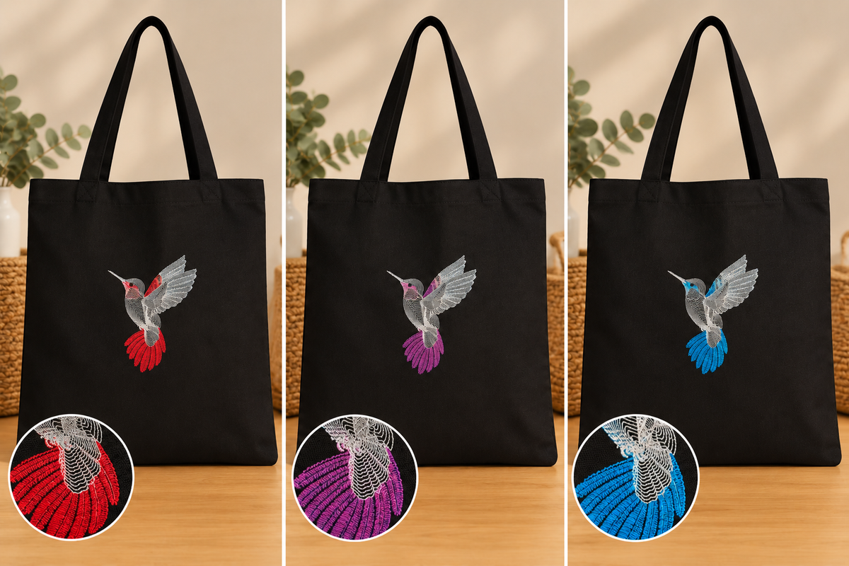 Tote bag brodé - Couleur au choix